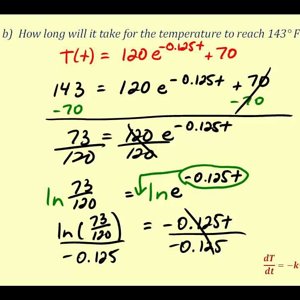 Applications of First Order Differential Equations - Newton's Law of Cooling