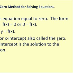 Solving Linear Equations Graphically