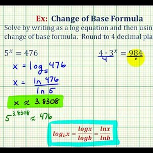 Ex: Change of Base Formula to Solve Basic Exponential Equations