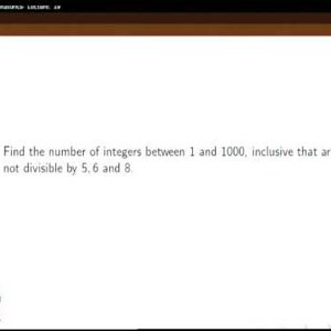 Combinatorics by Dr. L. S. Chandran (NPTEL):- Lecture 19: Inclusion exclusion principle - Part 2