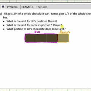 Compare Parts of a Chocolate Bar to Different Units