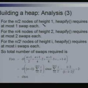 Lecture - 21 Binary Heaps - Data Structures and Algorithms by Dr. Naveen Garg (NPTEL)